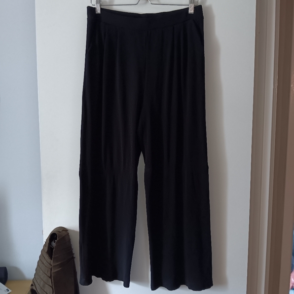 Encircled Pants - New ENCIRCLED Black Wide Leg Ribbed Pull On Pants XL